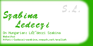 szabina ledeczi business card